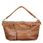 Chic Brown Polyurethane Handbag with Versatile Straps