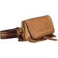 Chic Embroidered Brown Handbag with Detachable Straps