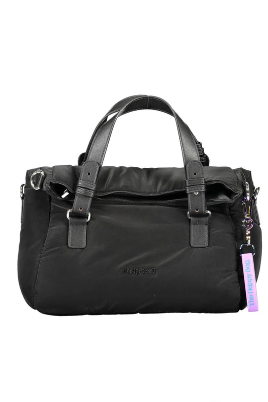 Chic Black Adjustable Strap Handbag