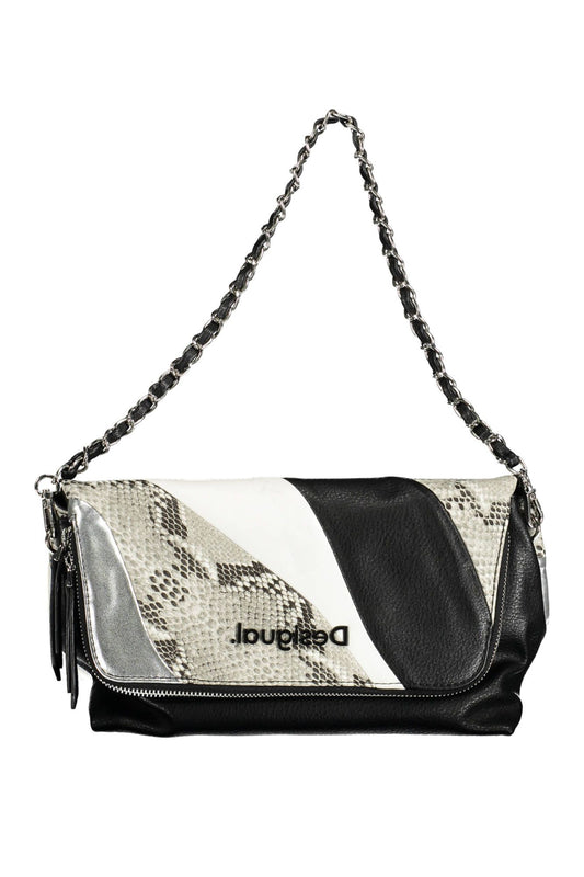 Chic Black Double Strap Handbag