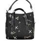Elegant Embroidered Black Handbag with Versatile Straps
