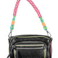 Chic Embroidered Black Shoulder Bag