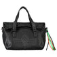 Chic Black Contrasting Detail Handbag