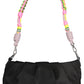 Chic Black Contrast Detail Handbag