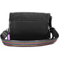 Chic Black Dual-Strap Handbag with Logo Detail