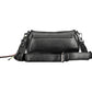 Chic Expandable Black Handbag with Unique Contrasts