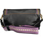 Chic Embroidered Handbag with Contrast Detail