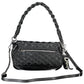 Chic Black Expandable Shoulder Bag