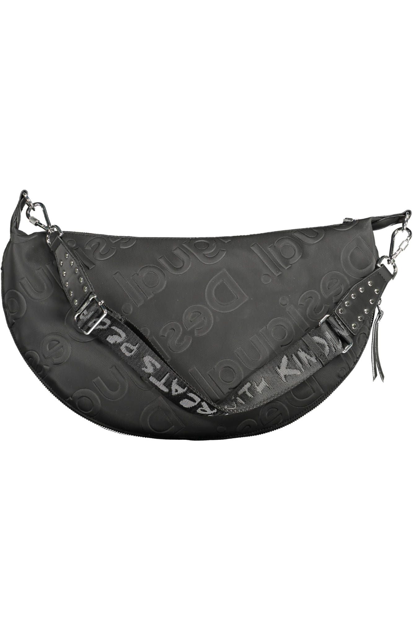 Chic Black Expandable Shoulder Bag