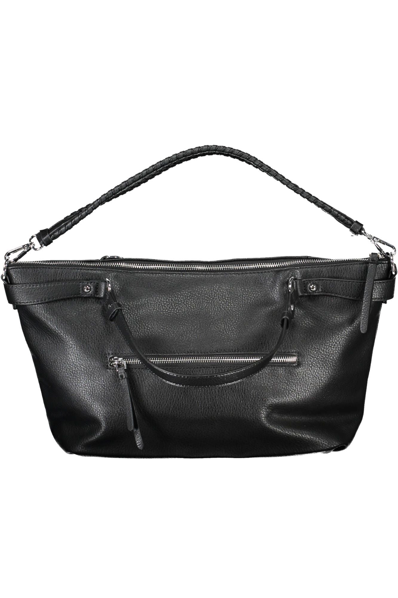 Elegant Black Multi-Handle Handbag