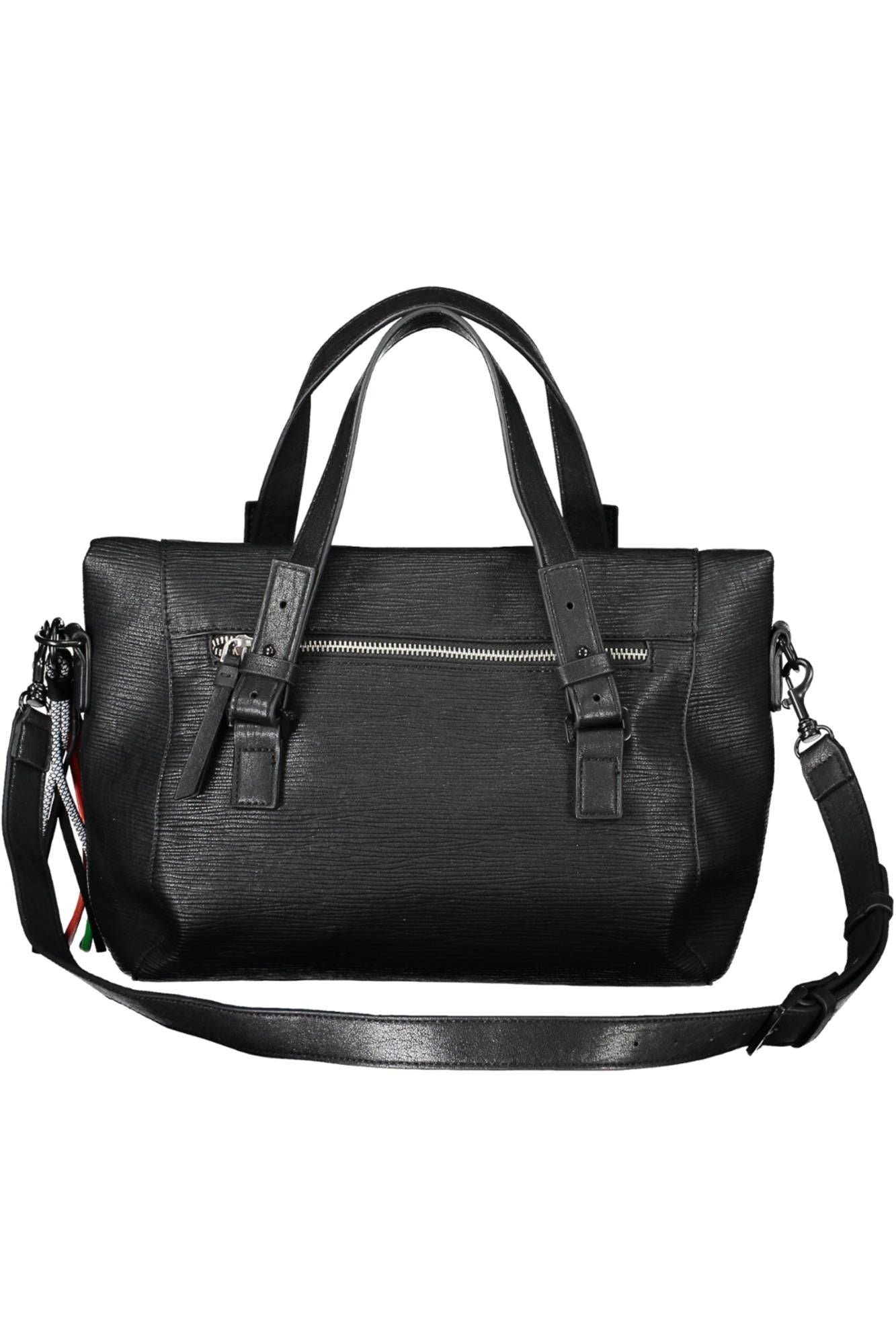 Chic Black Contrasting Detail Handbag