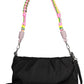 Chic Black Contrast Detail Handbag