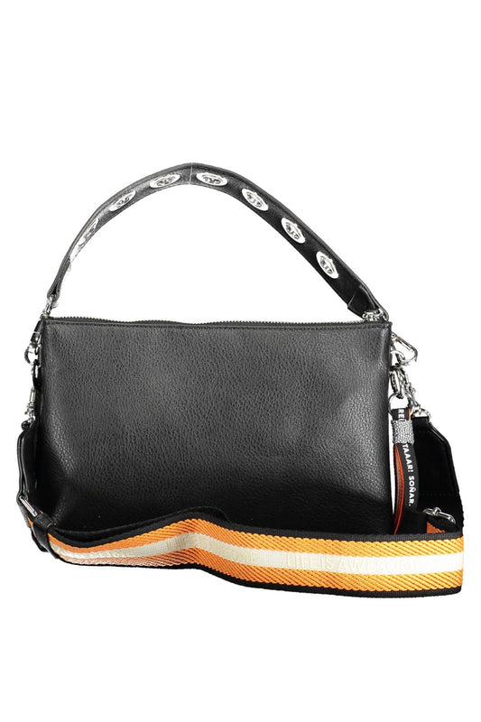 Chic Black Contrasting Details Handbag