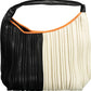 Chic Black Shoulder Bag with Contrasting Accents