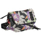 Chic Black Cotton Handbag with Contrasting Details