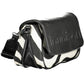 Chic Contrast Detail Black Cotton Handbag