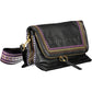Chic Embroidered Handbag with Contrast Detail