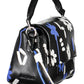 Chic Black Polyurethane Handbag with Contrasting Details