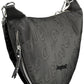 Chic Black Expandable Shoulder Bag