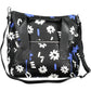 Chic Black Contrasting Detail Handbag with Pockets