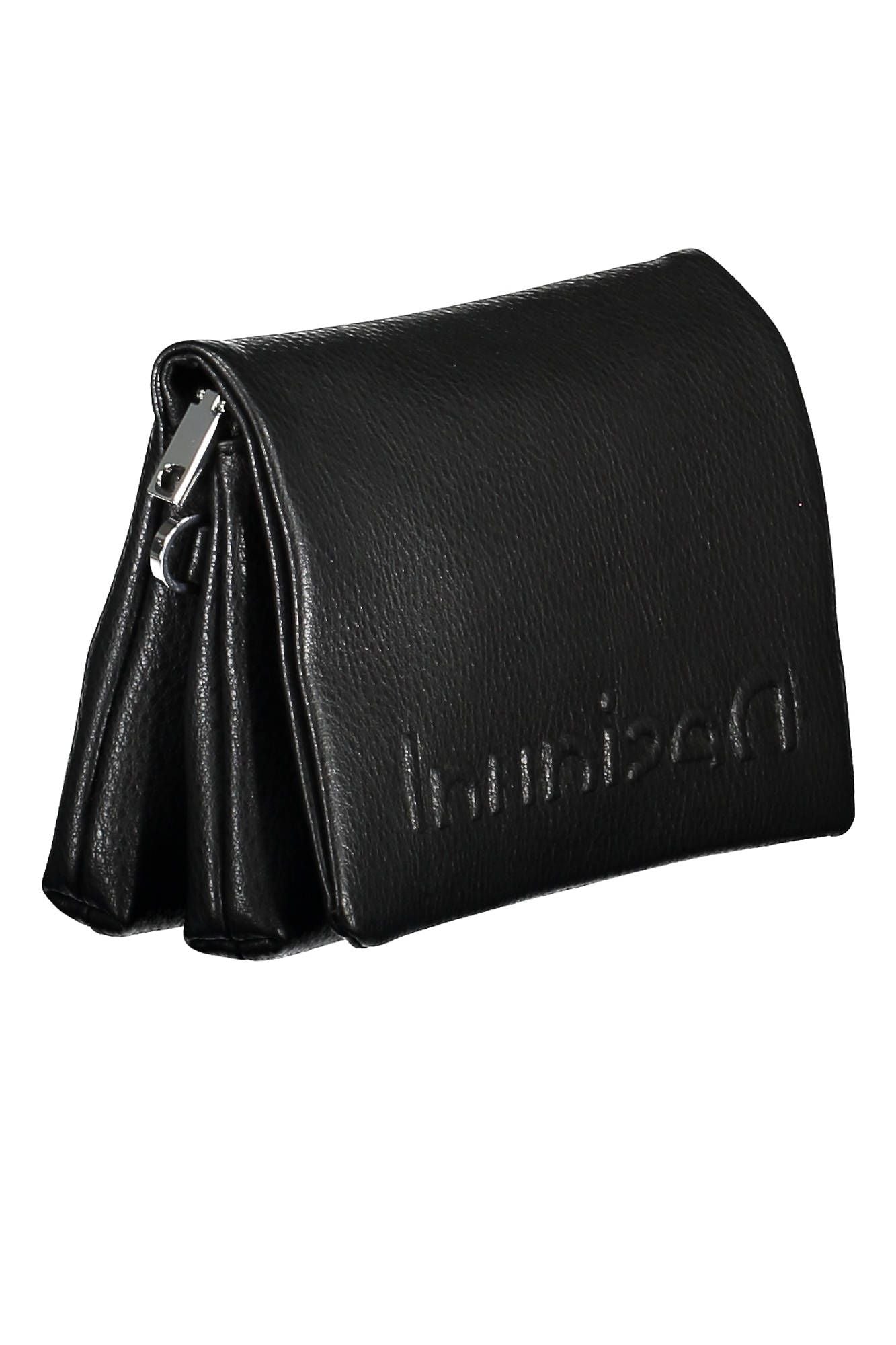 Elegant Triple Compartment Black Handbag