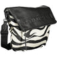 Chic Contrasting Details Black Cotton Bag