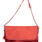 Chic Red Polyurethane Handbag with Multiple Compartments