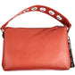 Vibrant Red Polyurethane Handbag With Logo Detail