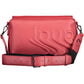 Chic Red Contrasting Detail Shoulder Bag
