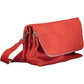 Chic Red Polyurethane Handbag with Multiple Compartments