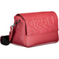 Chic Red Contrasting Detail Shoulder Bag