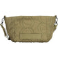 Embroidered Green Shoulder Bag with Coin Pocket