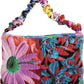 Chic Purple Cotton Shoulder Bag with Logo Detail
