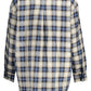 Chic Blue Contrasting Detail Shirt