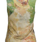 Chic Yellow Print Tank Top with Logo