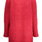 Enchanting Red Wool Blend Coat with Statement Buttons