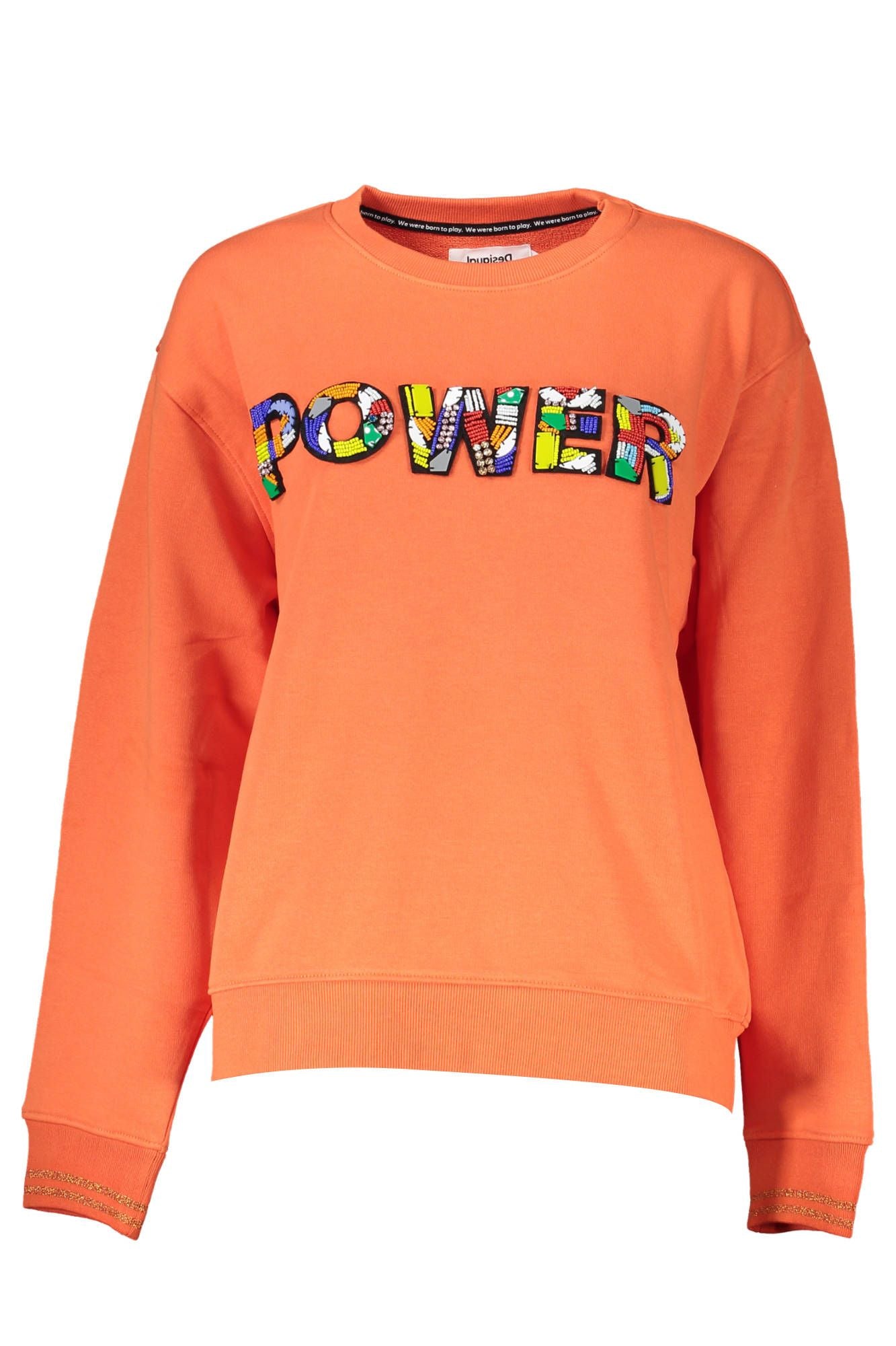 Vibrant Orange Sweatshirt with Chic Logo Detail