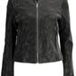 Sleek Black Zip Jacket with Chic Logo Detail