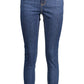 Chic Embroidered Blue Jeans with Stretch Comfort