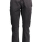 Embroidered Black Cotton Jeans with Signature Logo