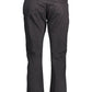 Embroidered Black Cotton Jeans with Signature Logo