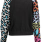 Elegant Contrasting Long-Sleeve Round Neck Top