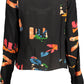 Elegant Black Gathered Sleeve Shirt
