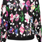 Chic Black Long-Sleeve Logo Top