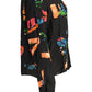 Elegant Black Gathered Sleeve Shirt