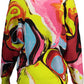 Chic Pink V-Neck Shirt with Contrasting Accents