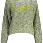 Green Embroidered Sweater with Contrasting Accents