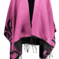Chic Purple Poncho with Contrasting Details