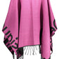Chic Purple Poncho with Contrasting Details