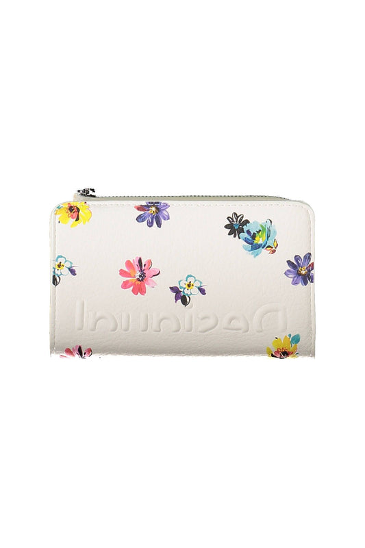 Chic White Tri-Compartment Ladies' Wallet